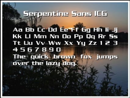 Serpentine Sans ICG Font Preview