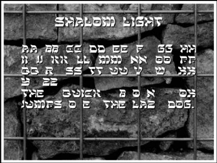 Shalom-Light Font Preview