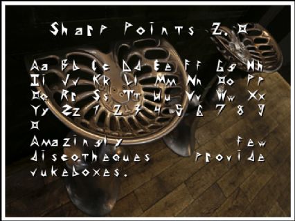 Sharp Points 2.0 Font Preview