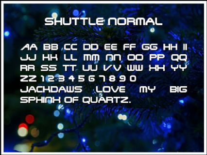 Shuttle Normal Font Preview