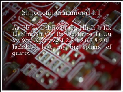 Simoncini Garamond LT Font Preview