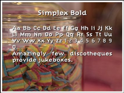Simplex Bold Font Preview