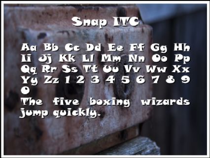 Snap ITC Font Preview