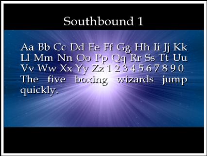 Southbound 1 Font Preview
