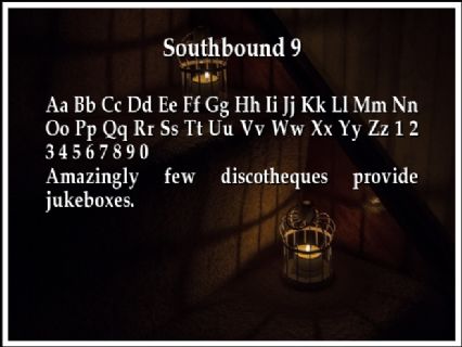Southbound 9 Font Preview