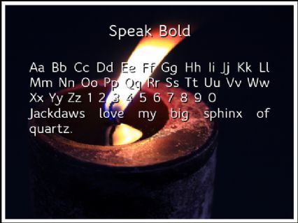 Speak Bold Font Preview