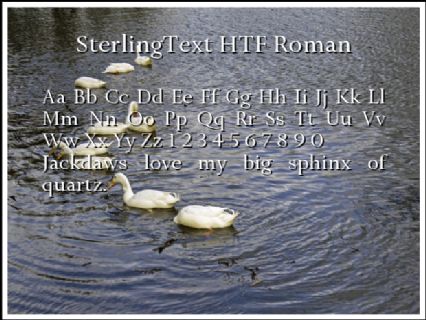 SterlingText HTF Roman Font Preview