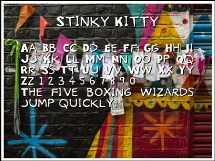 Stinky Kitty Font Preview