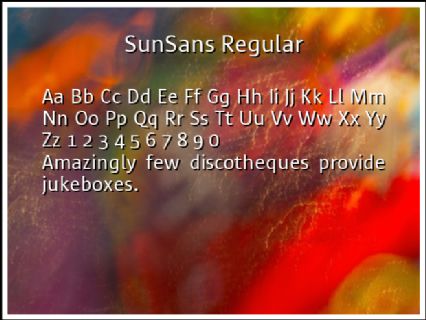 SunSans Regular Font Preview