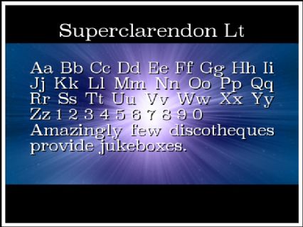 Superclarendon Lt Font Preview