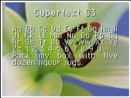 Supertext 03 Font Preview