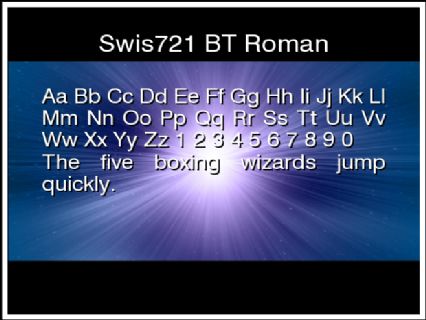 Swis721 BT Roman Font Preview
