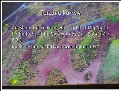 Tarzana Narrow Font