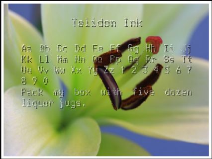 Telidon Ink Font Preview