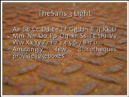TheSans 3 Light Font Preview