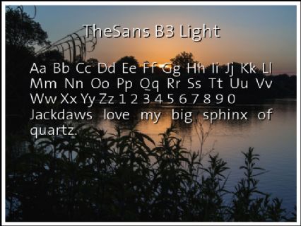 TheSans B3 Light Font Preview