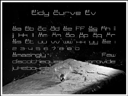 Tidy Curve TV Font Preview