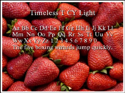 Timeless T CY Light Font Preview