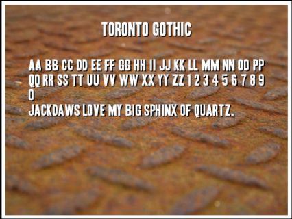 Toronto Gothic Font Preview