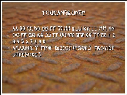 ToucanGrunge Font Preview
