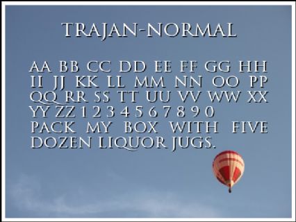 Trajan-Normal Font Preview