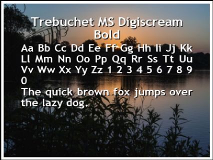 Trebuchet MS Digiscream Bold Font Preview