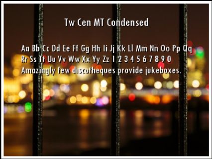Tw Cen MT Condensed Font