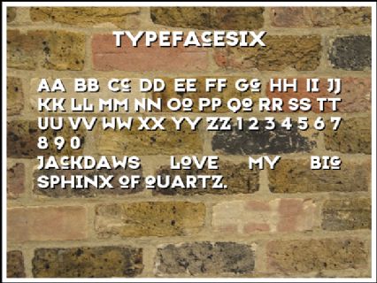 TypefaceSix Font Preview
