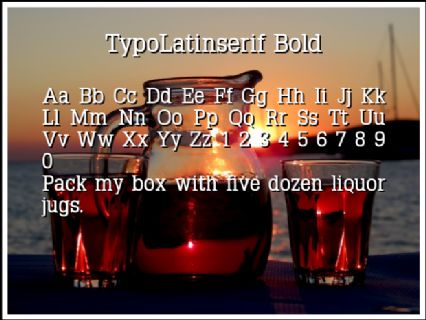 TypoLatinserif Bold Font Preview
