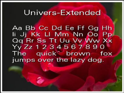 Univers-Extended Font Preview