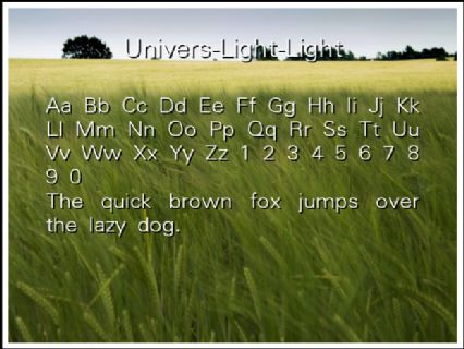 Univers-Light-Light Font
