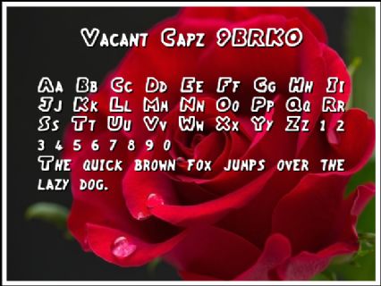 Vacant Capz (BRK) Font Preview