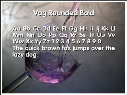 Vag Rounded Bold Font Preview