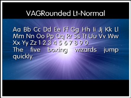 VAGRounded Lt-Normal Font Preview