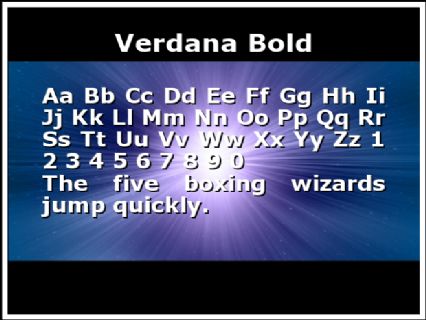 Verdana Bold Font Preview