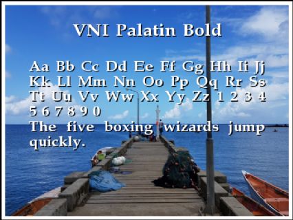 VNI Palatin Bold Font Preview
