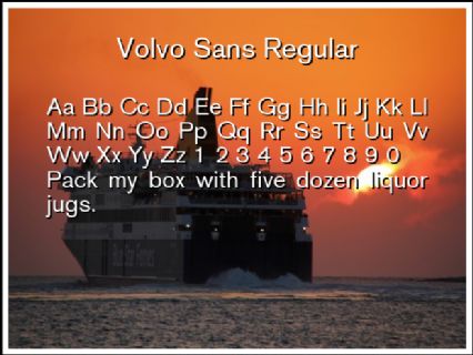 Volvo Sans Regular Font Preview