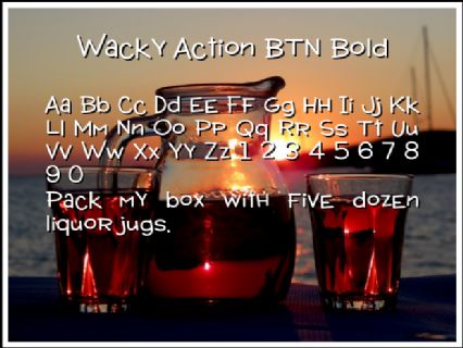 Wacky Action BTN Bold Font Preview