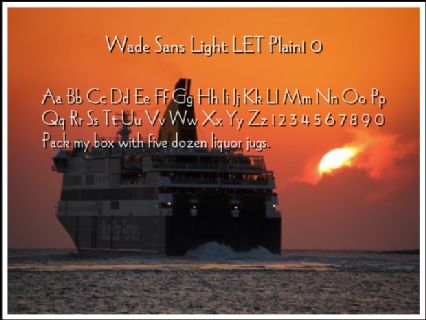 Wade Sans Light LET Plain1 0 Font Preview
