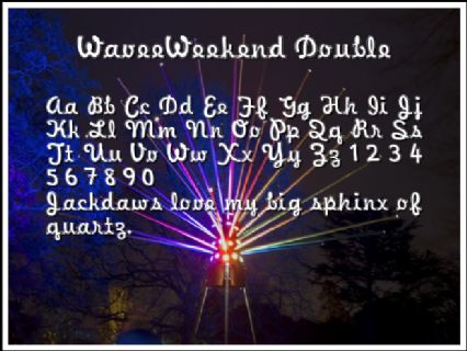 WaveeWeekend Double Font Preview
