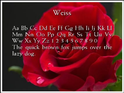 Weiss Font Preview