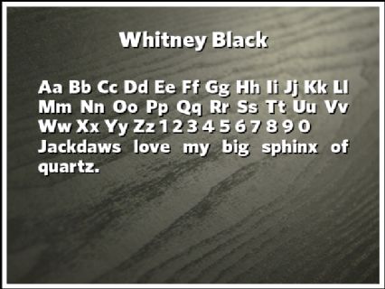 Whitney Black Font Preview