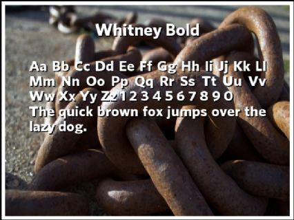Whitney Bold Font Preview