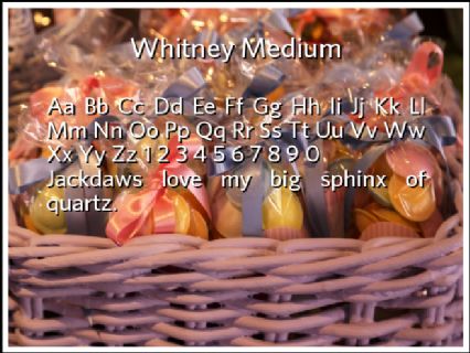 Whitney Medium Font Preview