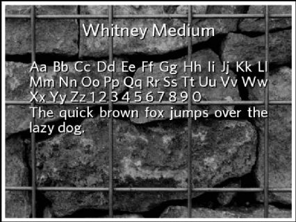 Whitney Medium Font