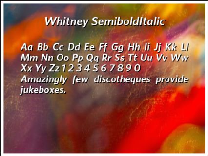 Whitney SemiboldItalic Font
