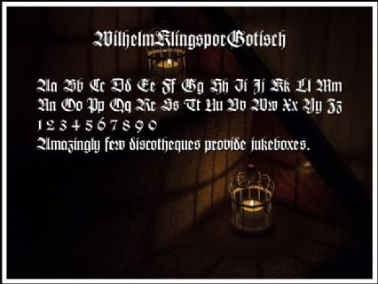 WilhelmKlingsporGotisch Font Preview