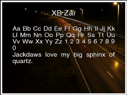 XB Zar Font