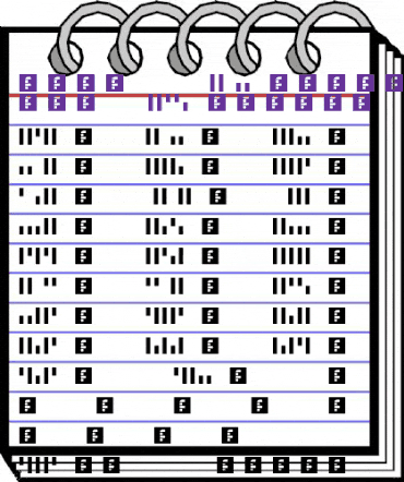 00ne Bargraphs 2x5 Regular animated font preview