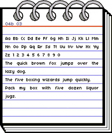 04b_03 Regular animated font preview
